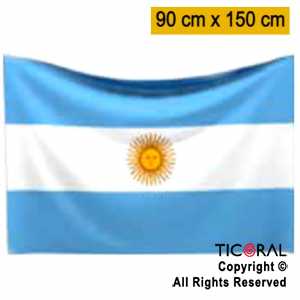 BANDERA TELA ARGENTINA CON SOL 90X150CM x 1